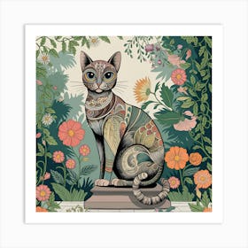 William Morris Cat Prints Art Print