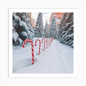 Candy Canes Art Print