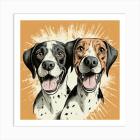 Dalmatian Dogs Art Print