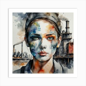 Industrial Girl 6 Art Print