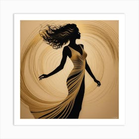 Golden Dancer Canvas Print Art Print