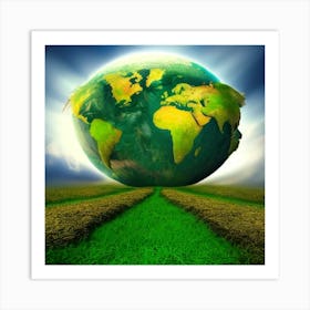 Earth In The Field Photo Art Print