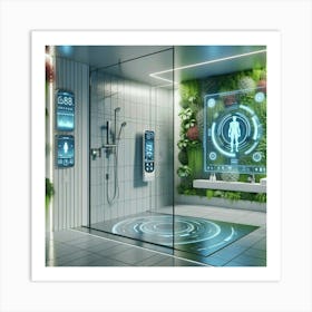 Futuristic Bathroom Art Print