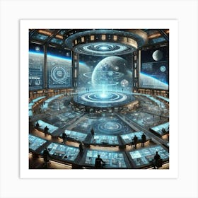 Command Center Scifi Art Print