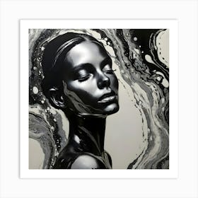 Black And White Painting Art Print