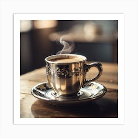 Coffee Cup With Steam Art Print