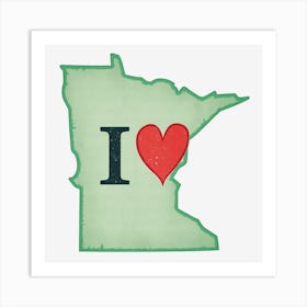 I Love Minnesota Art Print