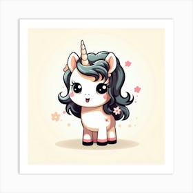 Cute Unicorn 690 Art Print