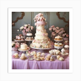 Wedding Cake Table 2 Art Print