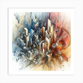 Abstract Cityscape 3 Art Print