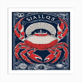 Sailor Crab Art Print