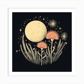 Flowers Space Art Print