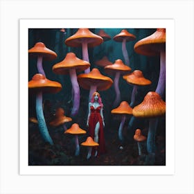 Mushroom Forest Art Print