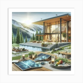 Solar House In The Mountains Art Print