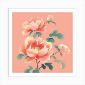 Peony Painting Art Print