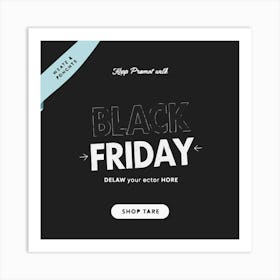 Black Friday Sell Post Templates Design (26) Art Print