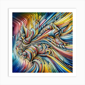 Abstract Psychedelic Art 1 Art Print