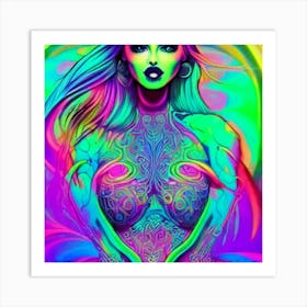 Psychedelic Woman 2 Art Print