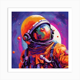 Astronaut Painting Art Print