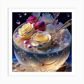 Pearls In A Bowl Art Print