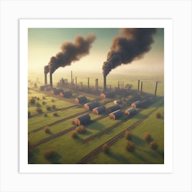 Smoke From A Factory Art Print