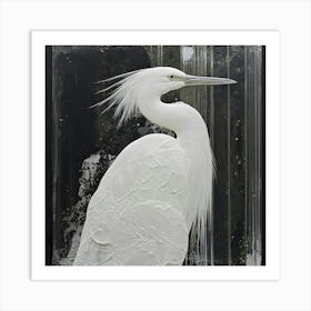 White Egret Art Print