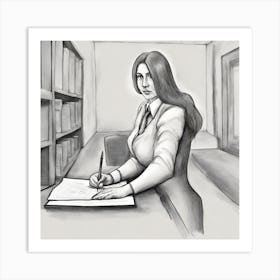 Drawing Office Worker Art Print