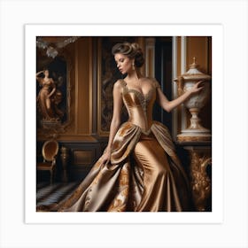 Golden Gown 1 Art Print