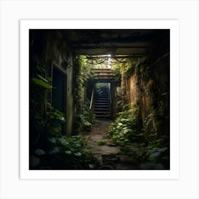 Abandoned Hallway Art Print