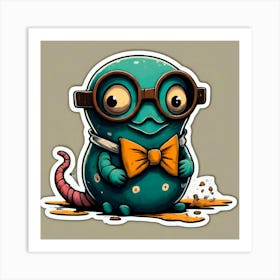 Frog With Glasses 2 Art Print