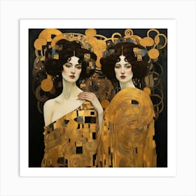  Klimt Ladies Art Print  Art Print