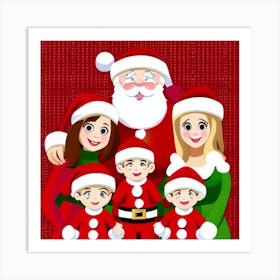 Family Portrait Of Santa Claus 1 Art Print