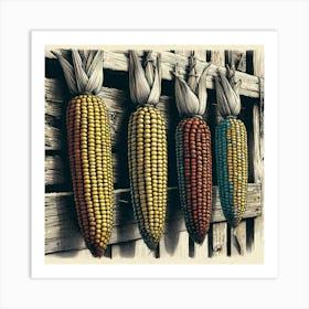 Corn cobs 5 Art Print