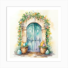 Easter Door Art Print