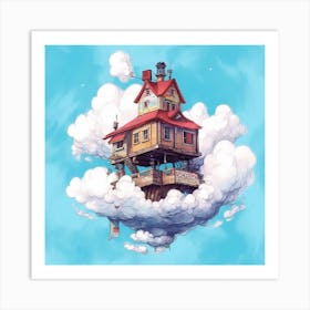 House In The Clouds Art Print