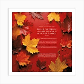 A Painterly Web Page Design Featuring The Compelling Hues Of Autumn Finely Rendered Leaf Shaped Tag 1 Art Print