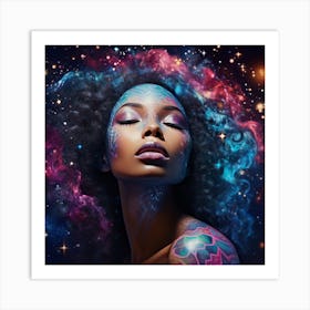 Afrocosmic Woman 1 Art Print