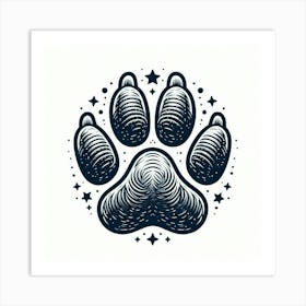 Dog Paw Art Print