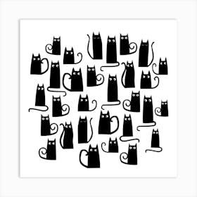 Black Cats Art Print