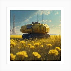 Field Of Yellow Flowers 42 Art Print