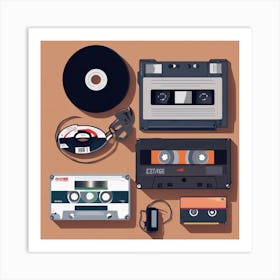 Cassette Tapes 3 Art Print