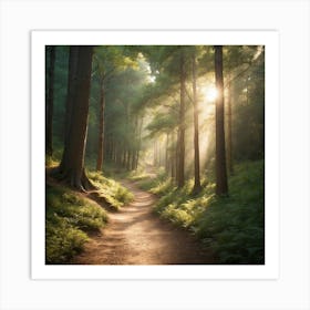 Sunrise In The Forest Art Print