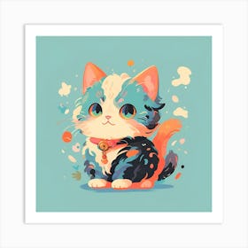 Kawaii Kitten Art Print