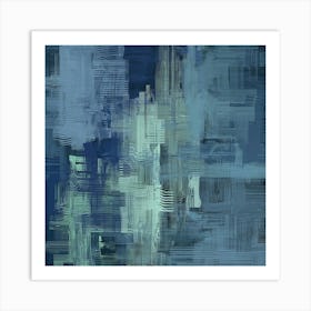 Abstract - Blue Abstract Painting Art Print
