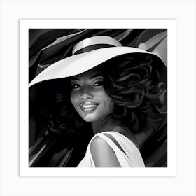 Black And White Portrait 6 Art Print