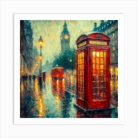 London Telephone Box Art Print