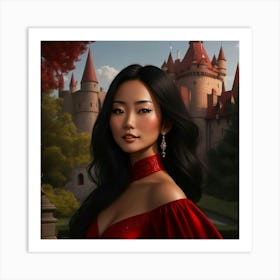 Crimson Castle Echoes Art Print