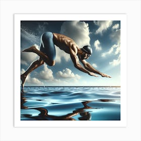 Olympic Swimmer Art Print