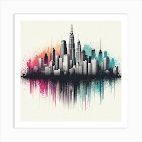 City Skyline 2 Art Print