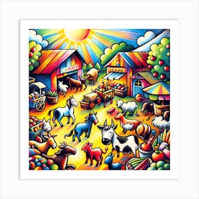 Super Kids Creativity:Farm Market Art Print